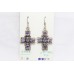 Dangle Earrings Purple Amethyst Women's Silver Solid 925 Gemstone Handmade A731